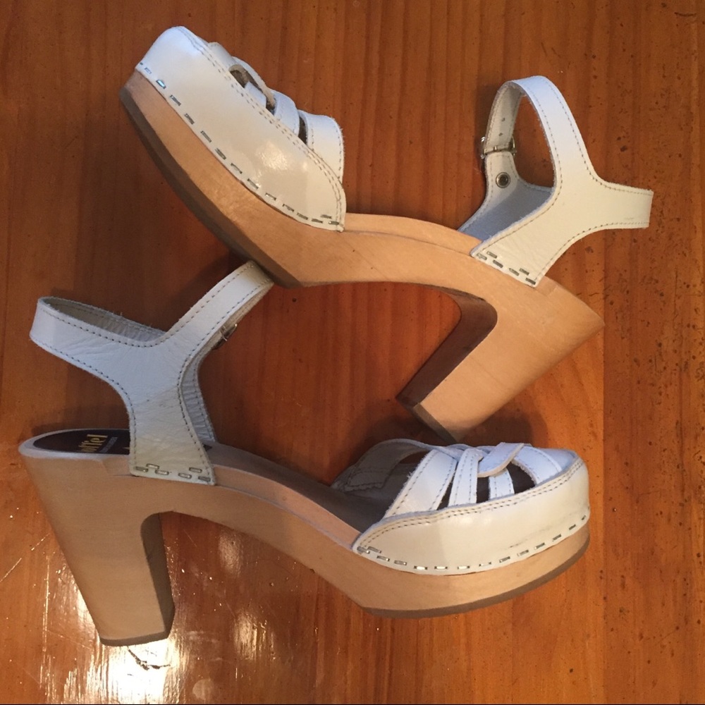 White Agneta Swedish Hasbeens- size 38
